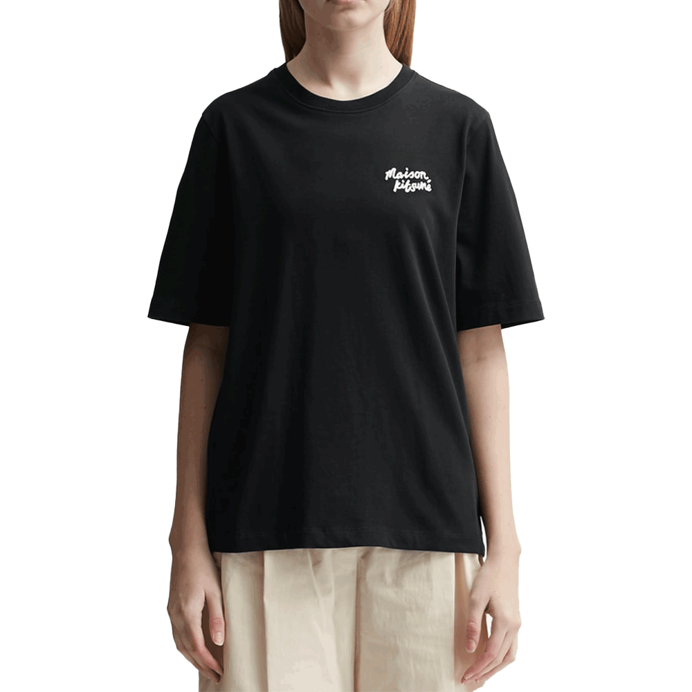 Maison Kitsune Handwriting Logo Women’s Short Sleeve T-Shirt MW00126 KJ0119 O197