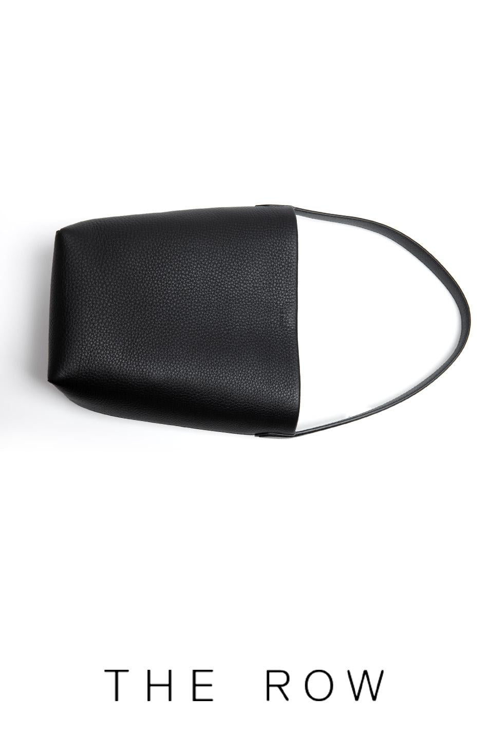 The Row Black Leather NS Small Park Tote Bag W1314 L129