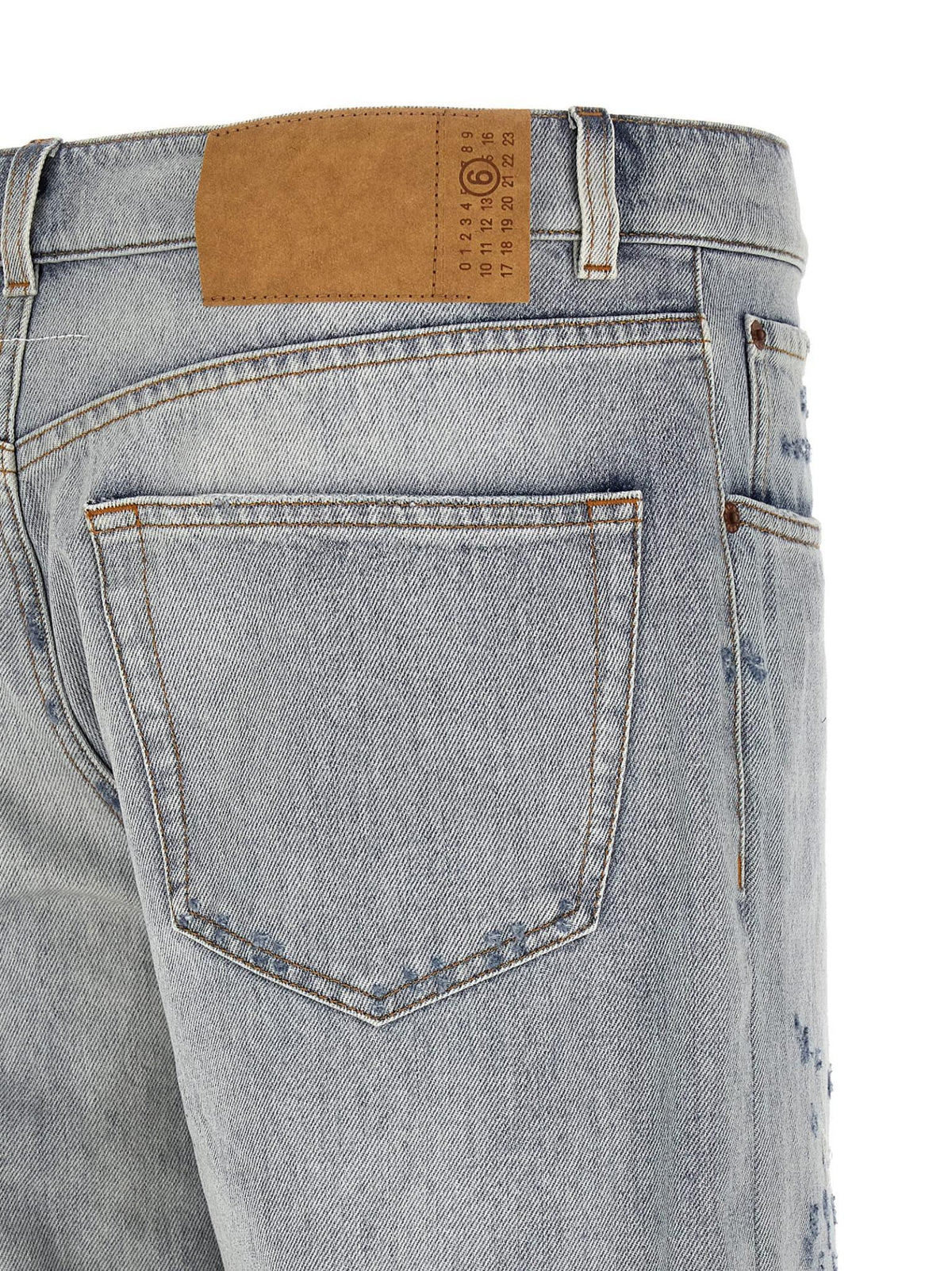 Maison Margiela Blue Cotton Straight-Leg Denim Jeans