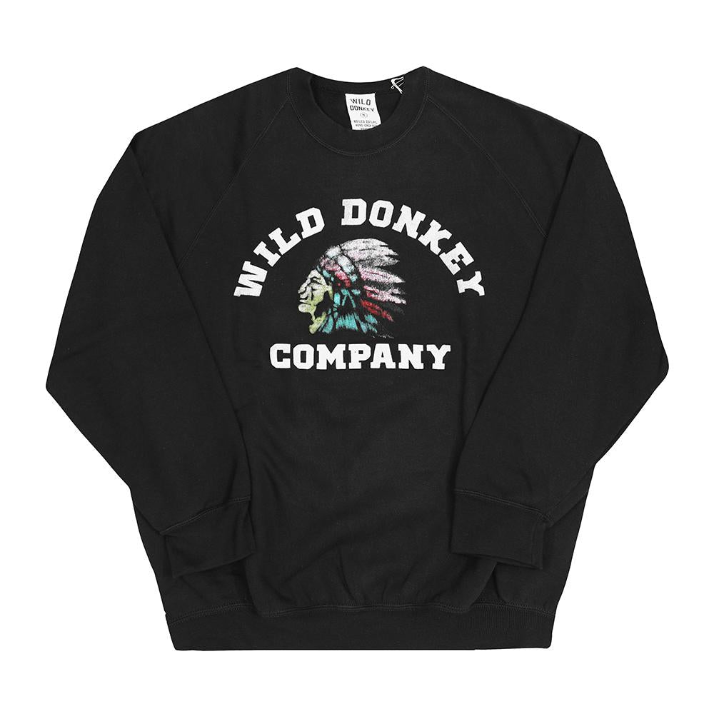 Wild Donkey FRWD Chief Black Cornell Crewneck Sweatshirt Men