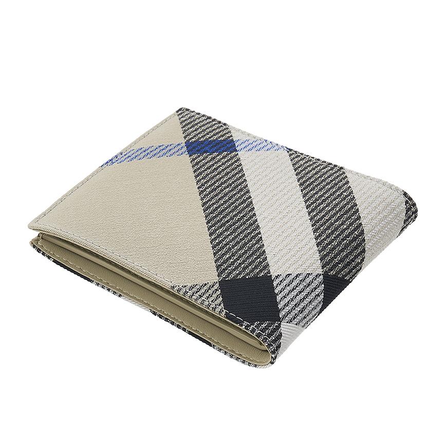 BURBERRY Men's Check Bifold Wallet
