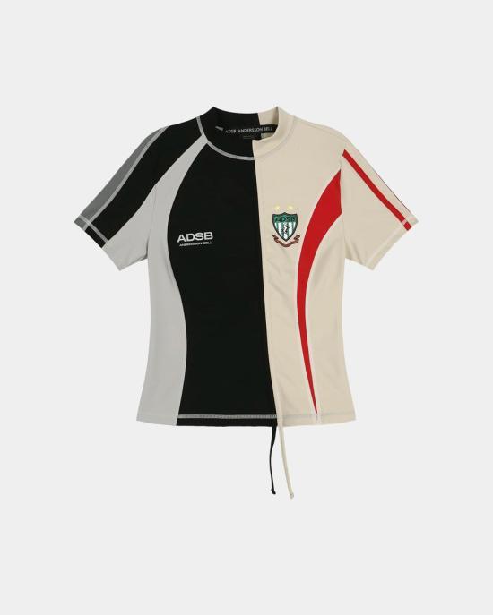 Andersson Bell Short Sleeve T-Shirt for Men atb1468w BLACK BEIGE DOM