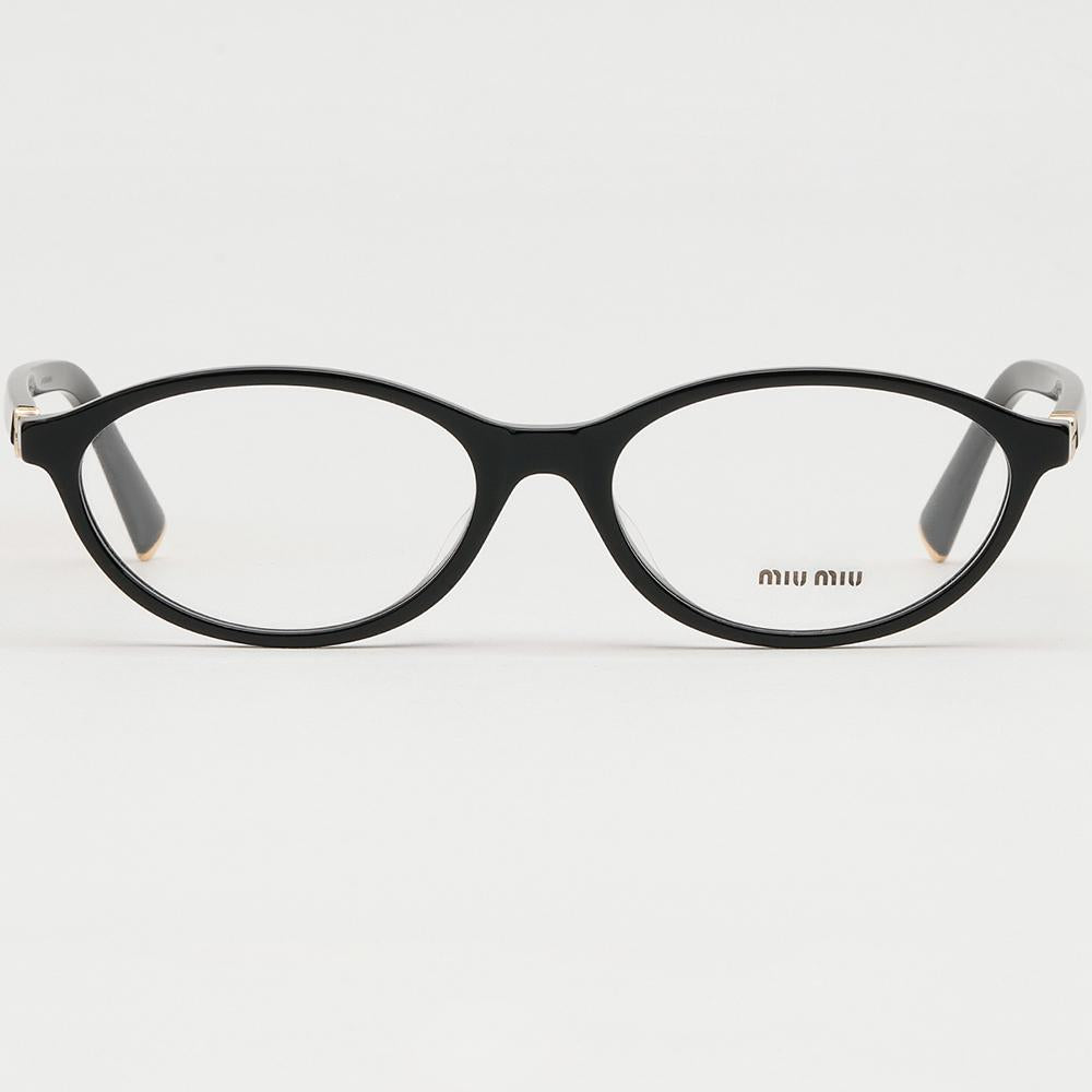 Miu Miu Round Eyeglass Frames Asian Fit Geek Chic Unisex Silver/B MU09XVF 16K1O1