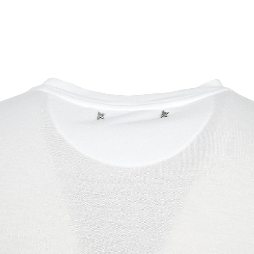GOLDEN GOOSE Unisex Short Sleeve T-Shirt White Cotton
