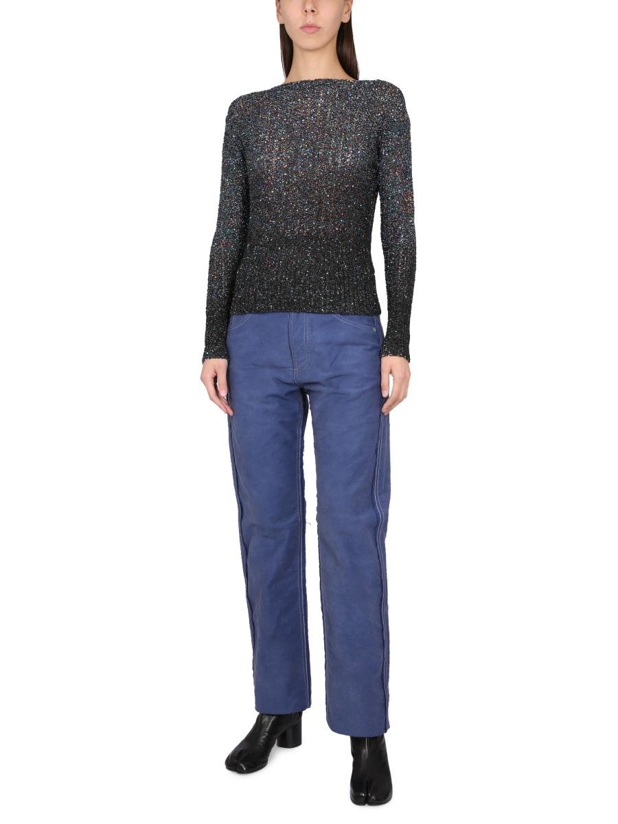 Maison Margiela Blue Denim Jeans Women’s Straight-Leg Pants