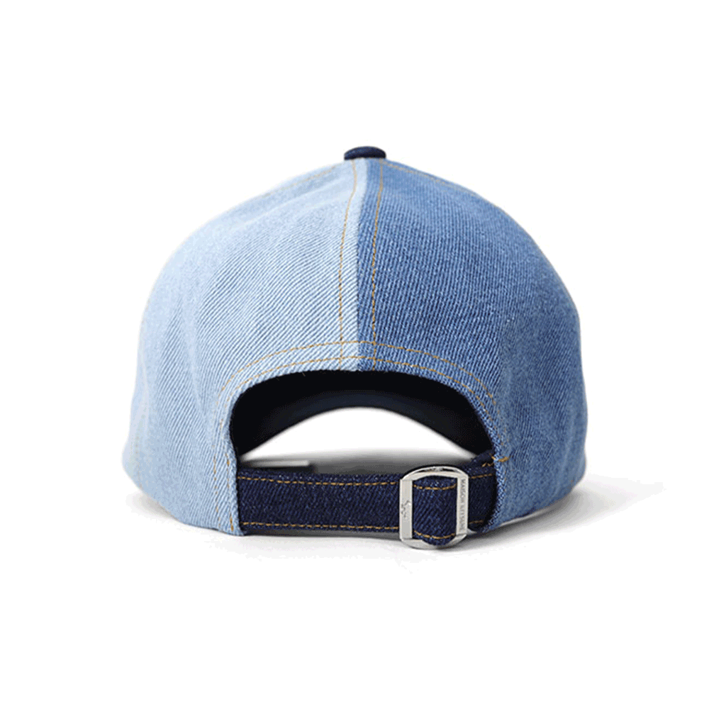 Maison Kitsune Denim Unisex Baseball Cap MM06106 WW5022 P471
