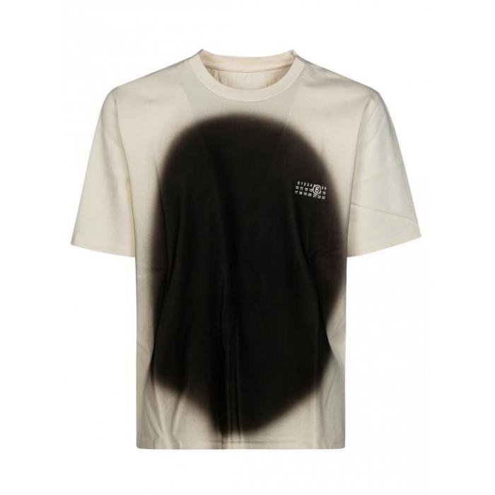 MM6 Men's Spray-Painted Short Sleeve T-Shirt SH0GC0064 M20177 102