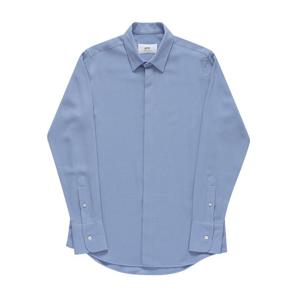 AMI Heart Back Logo Classic Long-Sleeve Shirt Unisex USH004 WV0042 484