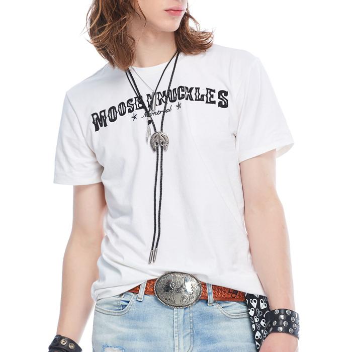 Moose Knuckles White Short Sleeve T-Shirt Men’s Cotton Top