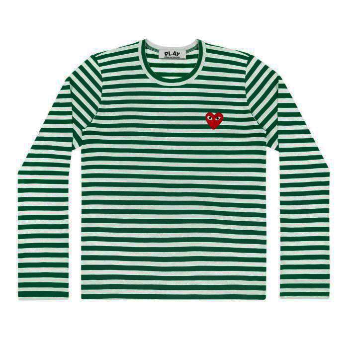 Comme des Garcons Red Heart Patch Unisex Long Sleeve T-Shirt