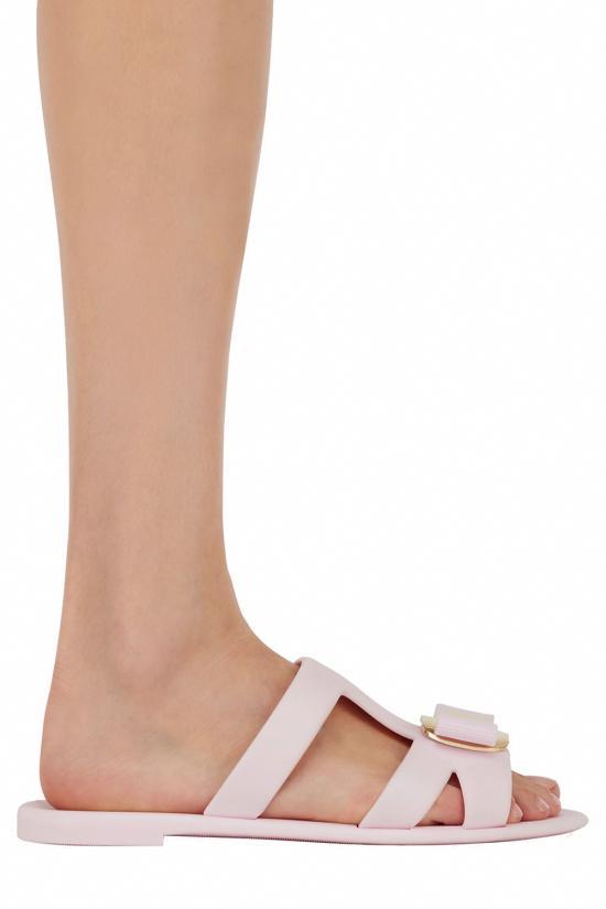 Ferragamo Leather Mule Slide Sandals 01J325779975 LIGHT PINK DOM