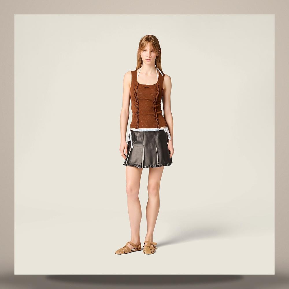Miu Miu Cashmere Silk Top MMV389 191P F0005