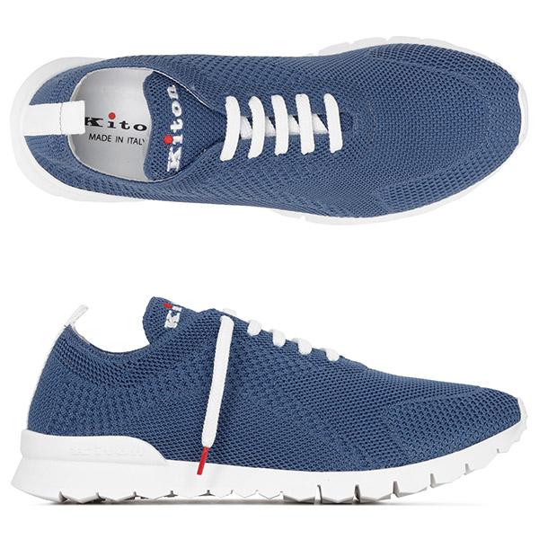 Kiton Blue Mesh Low-Top Sneakers USSFITSN 0130401