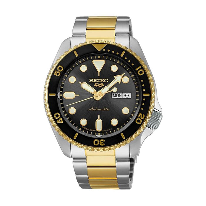 Seiko Black Gold Silver Automatic Metal Men’s Watch SRPK22