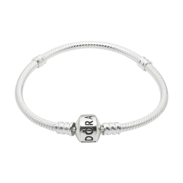 PANDORA Moments Clasp Snake Chain Silver Women’s Bracelet 594593 C00