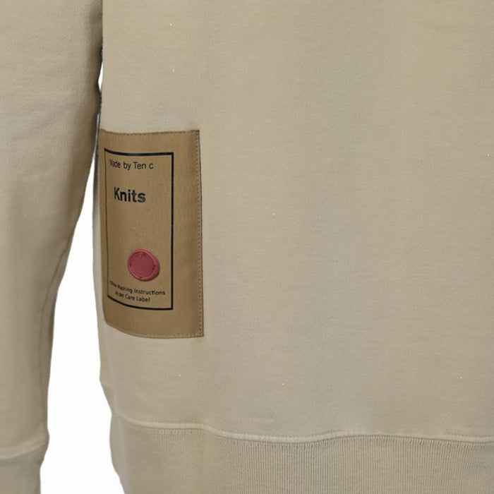 Ten C Back Logo Fleece Sweatshirt Beige Men’s