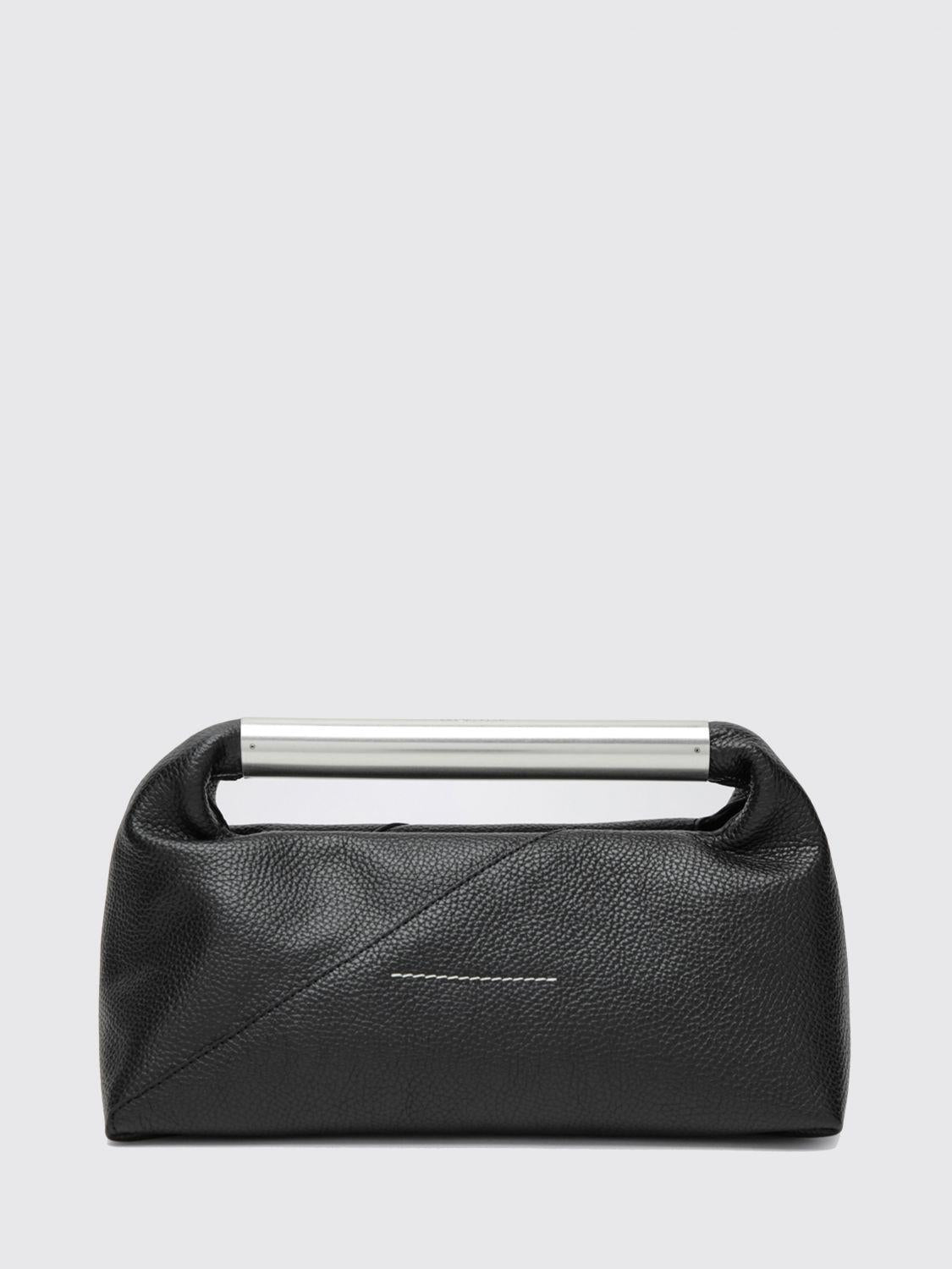 Maison Margiela Black Leather Tote Clutch Bag
