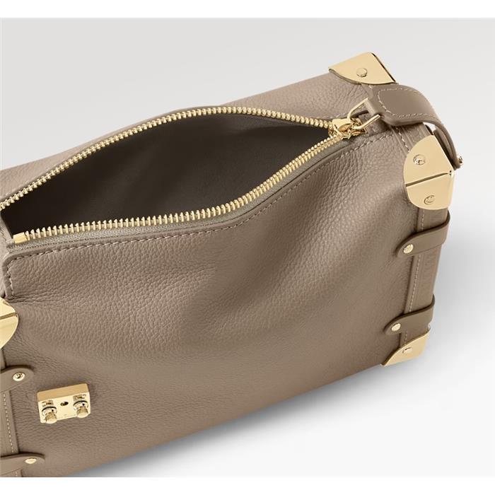 Louis Vuitton Taupe Side Trunk MM Shoulder Bag