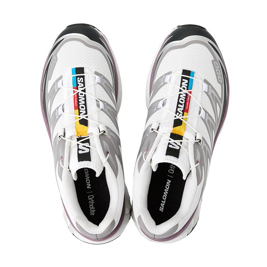 SALOMON White XT-6 Unisex Low-Top Running Shoes