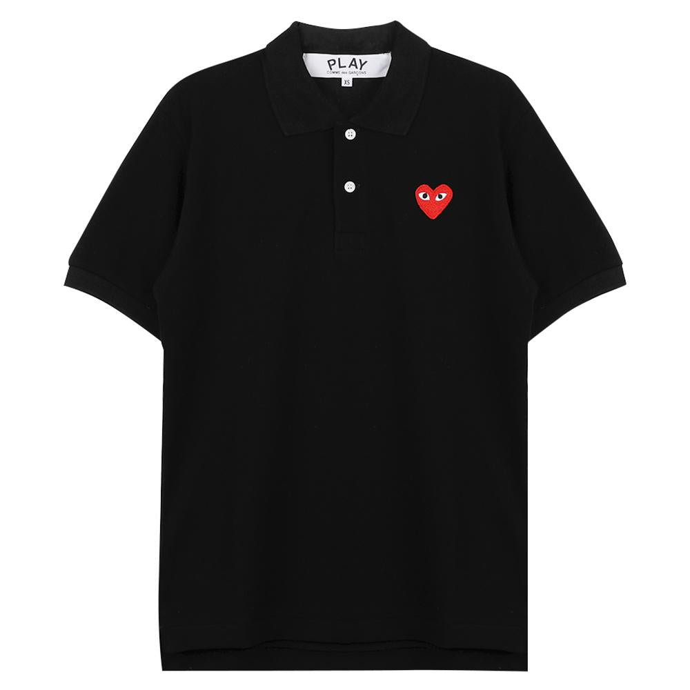 Comme des Garcons Red Heart Patch Polo Shirt Men AX T006 051 1