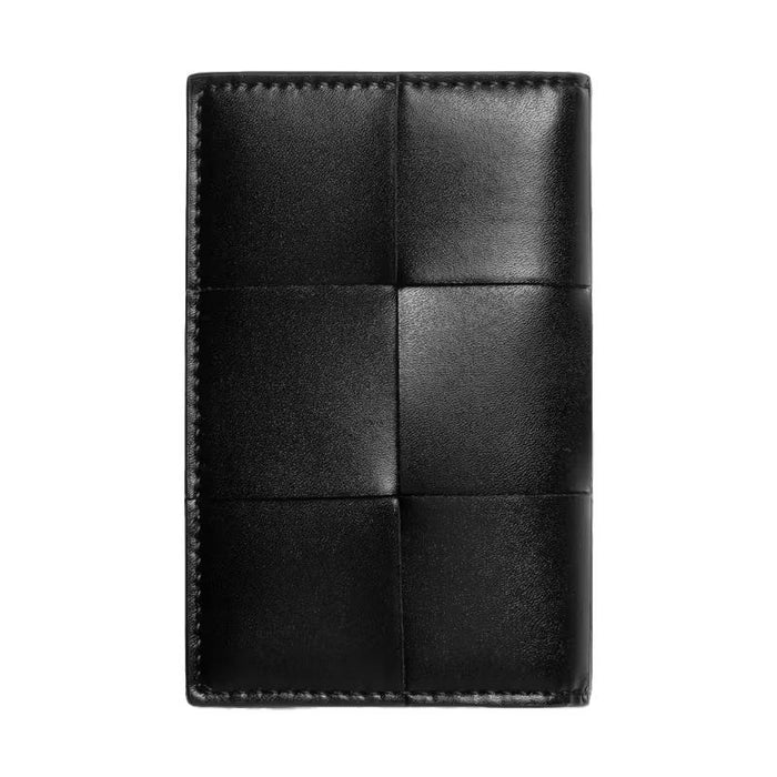 Bottega Veneta Black Leather Bi-Fold Wallet