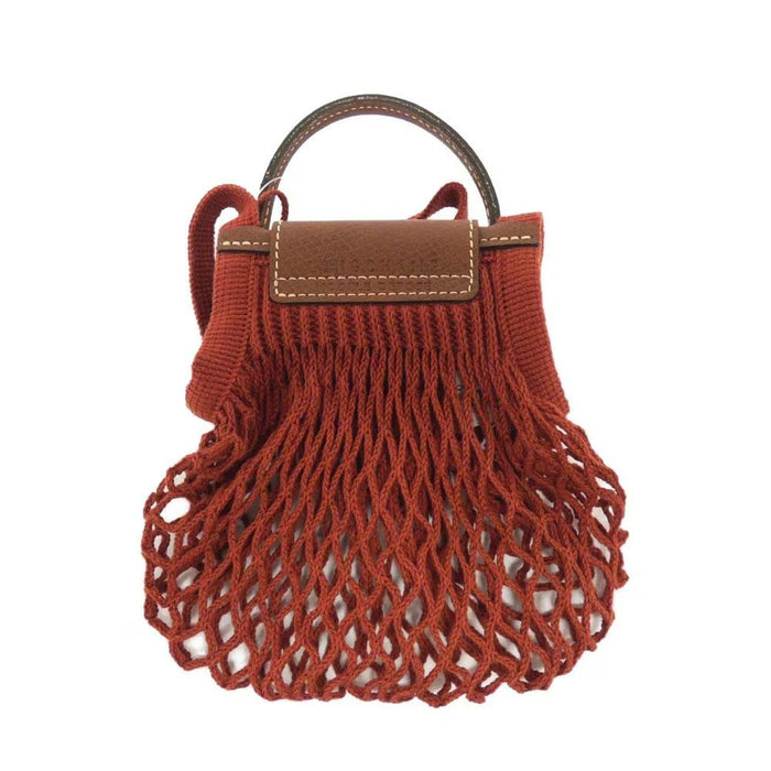 Longchamp Le Pliage Filet XS Top Handle Bag Brick Color Tote