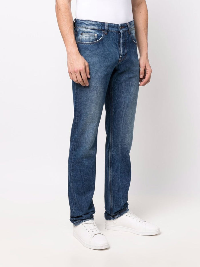 AMI Men’s Classic Slim-Fit Denim Jeans Navy