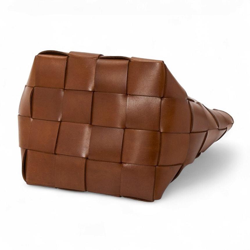 Dragon Diffusion Tan Leather Mini Tote Bag for Women