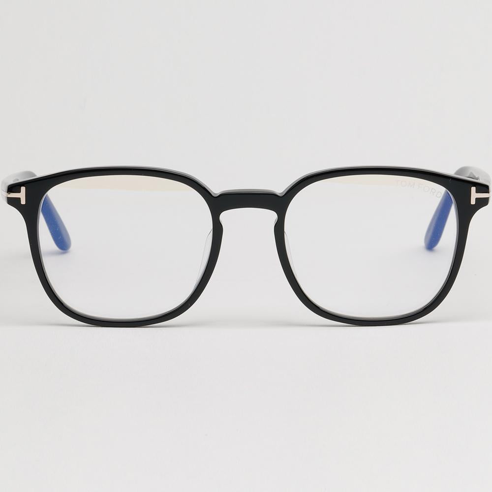 TOM FORD Blue Light Blocking Square Acetate Eyeglasses Asian Fit
