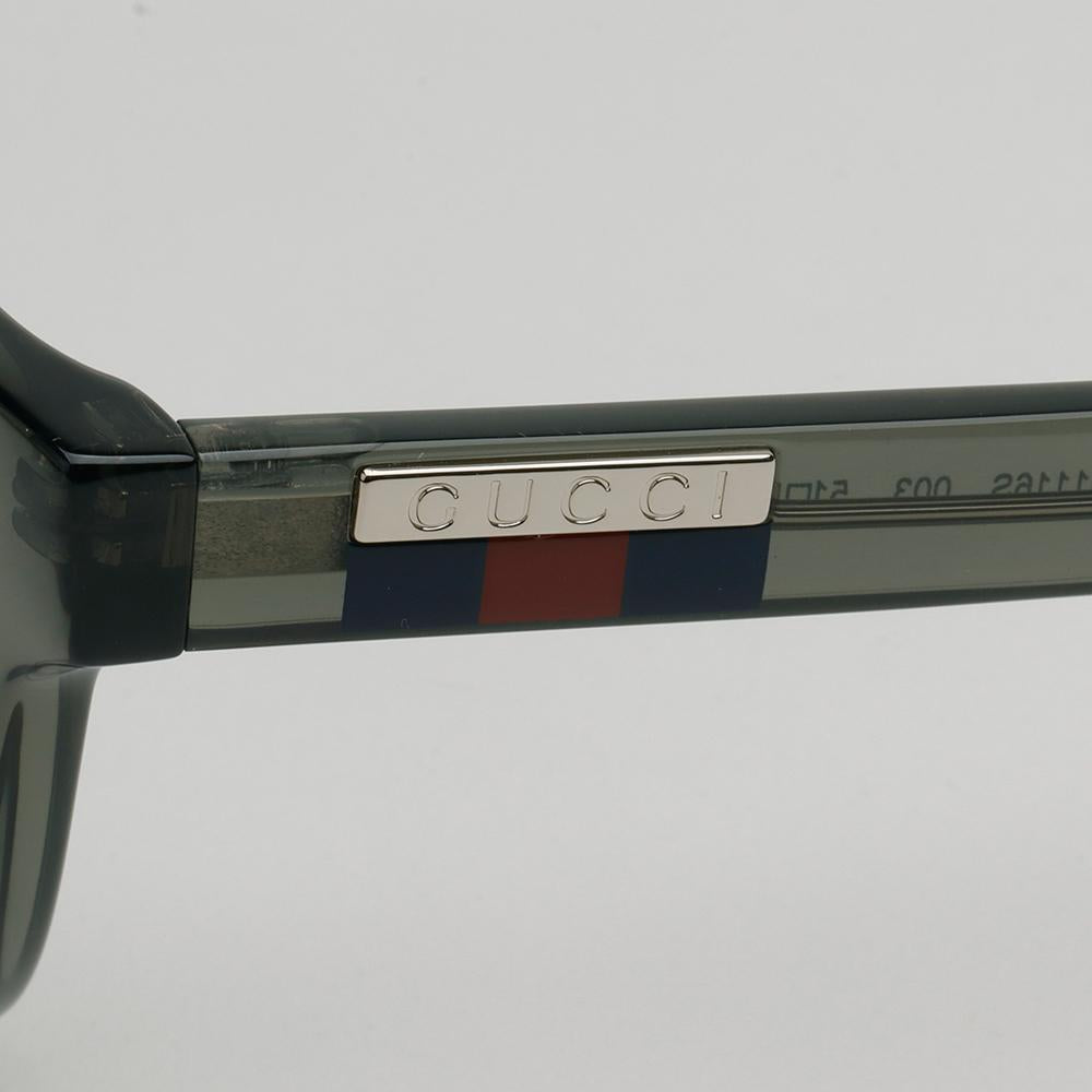 GUCCI Gray Transparent Acetate Wayfarer Sunglasses GG1116S 003