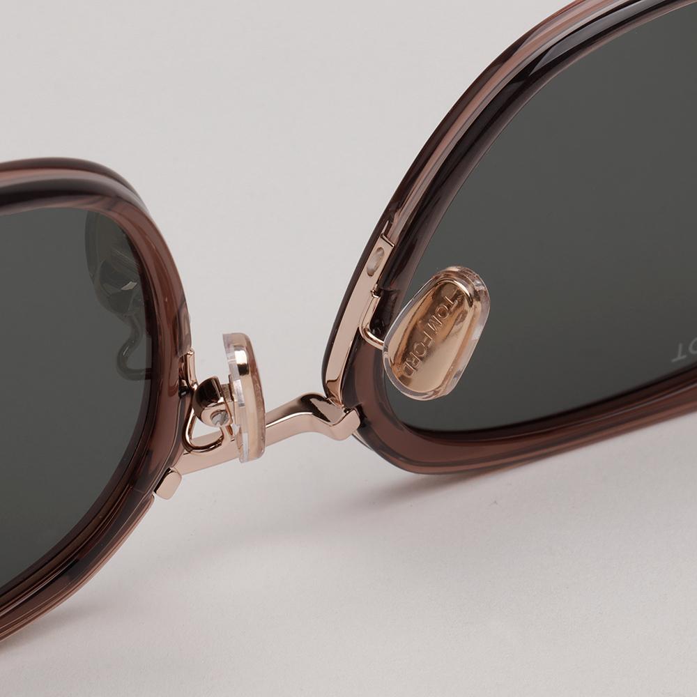 TOM FORD Transparent Brown Acetate Sunglasses Unisex Asian Fit TF1243 K 45A