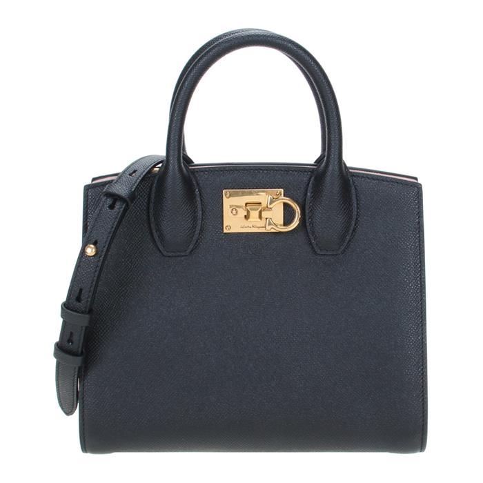 Ferragamo Studio Box Leather Tote Bag
