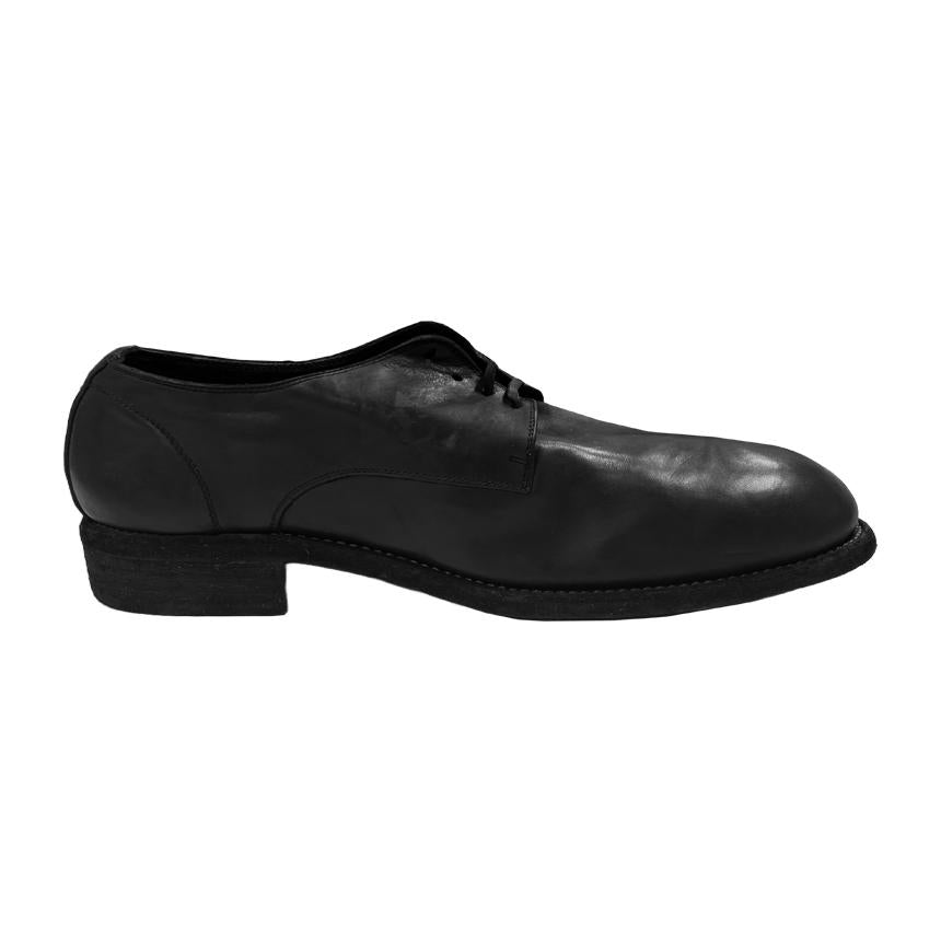 GUIDI Black Horse Full Grain Leather Derby Shoes 992X