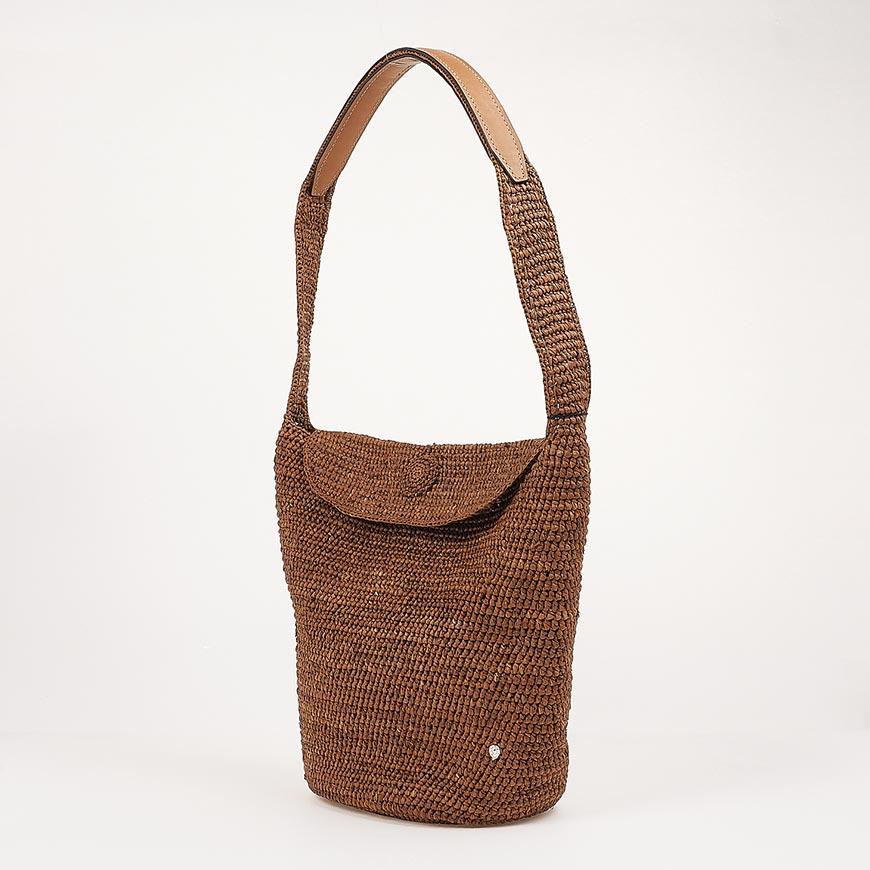 HELEN KAMINSKI Yara Cotton Shoulder Bag Nutshell Color Women