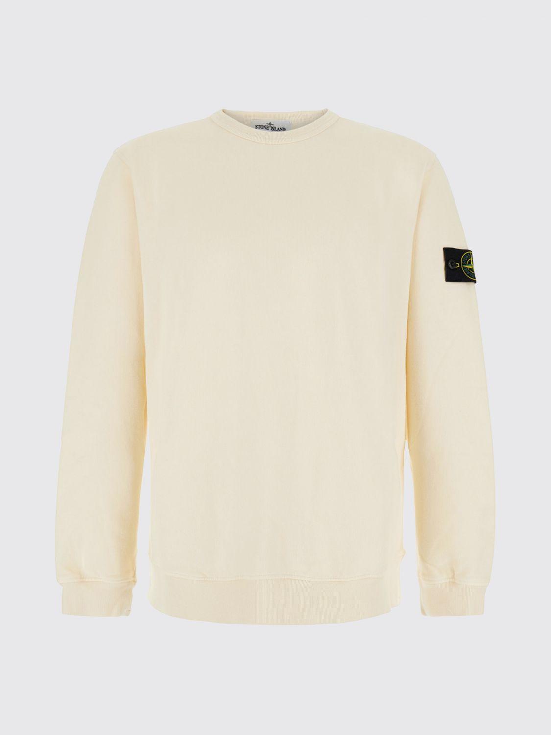 STONE ISLAND Blue Cotton Logo Sweatshirt
