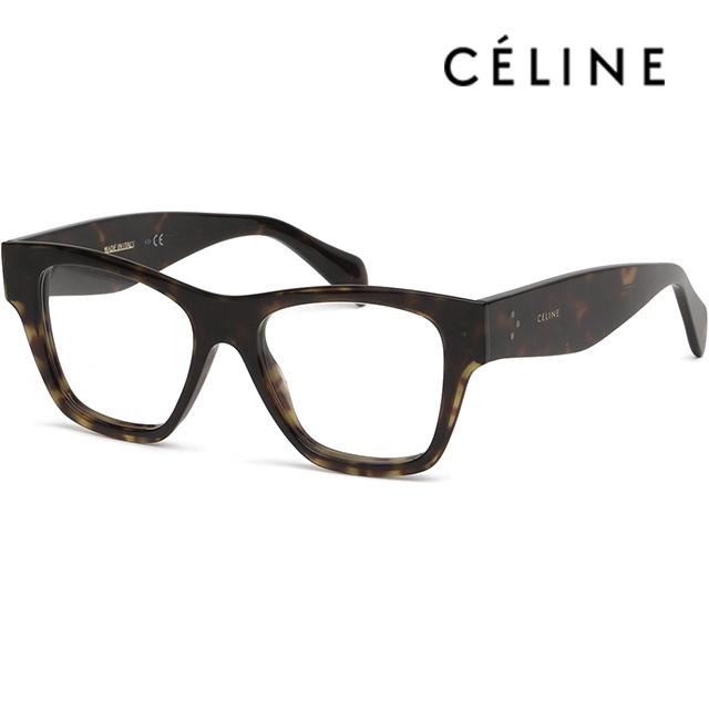 CELINE Translucent Tortoise Square Acetate Eyeglass Frames Unisex CL50014I 052