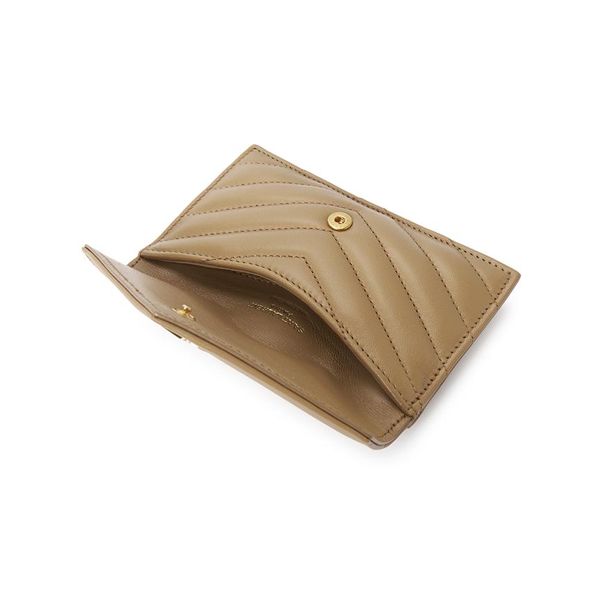 Saint Laurent Cassandra Fragment Leather Card Holder Wallet 612808 AAA44 2357
