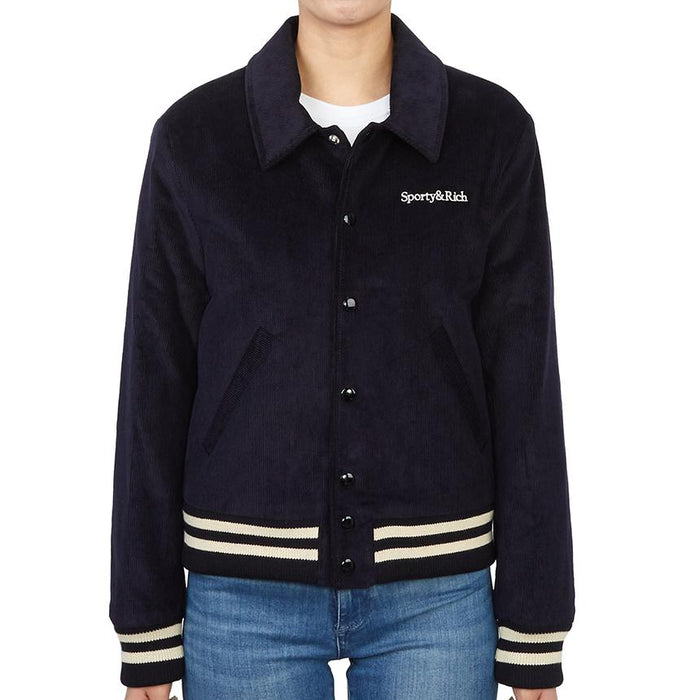 SPORTY&RICH Navy Varsity Jacket Unisex