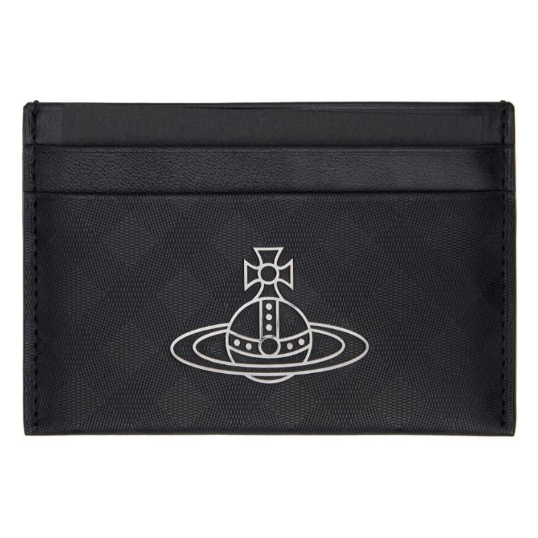 Vivienne Westwood Metal Logo Flat Card Holder Wallet Unisex 5403000FM L009A N401