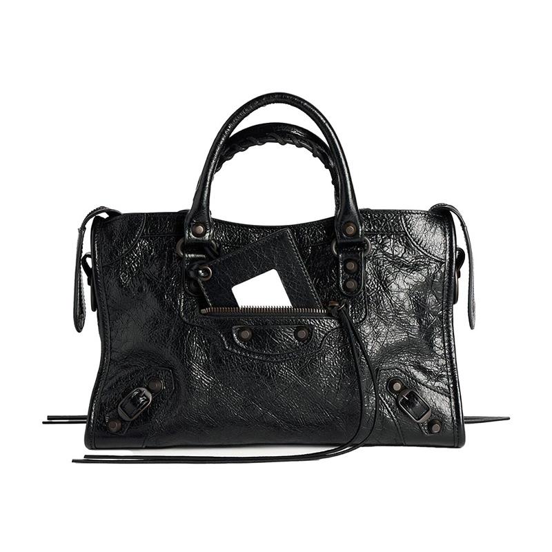 BALENCIAGA Le City Tote Bag Black Leather Handbag
