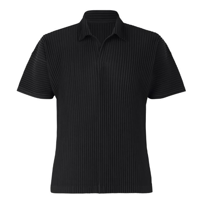 Issey Miyake Homme Plisse Pleated Basic Collared T-Shirt JM330