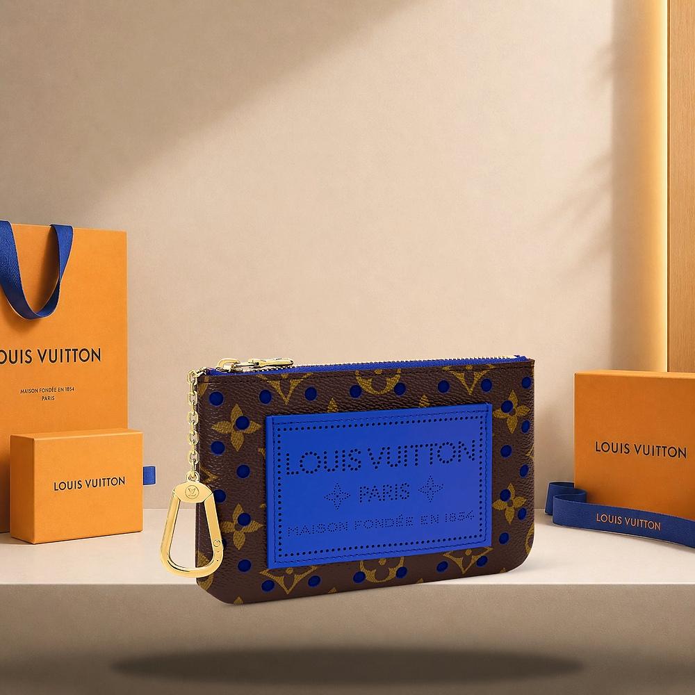 Louis Vuitton Monogram Perforated Neon Wave Key Pouch Keyring M29002