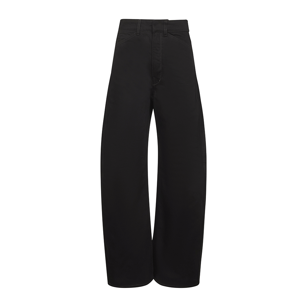 Lemaire High-Waist Curved Pants Women Black PA1264 LD105