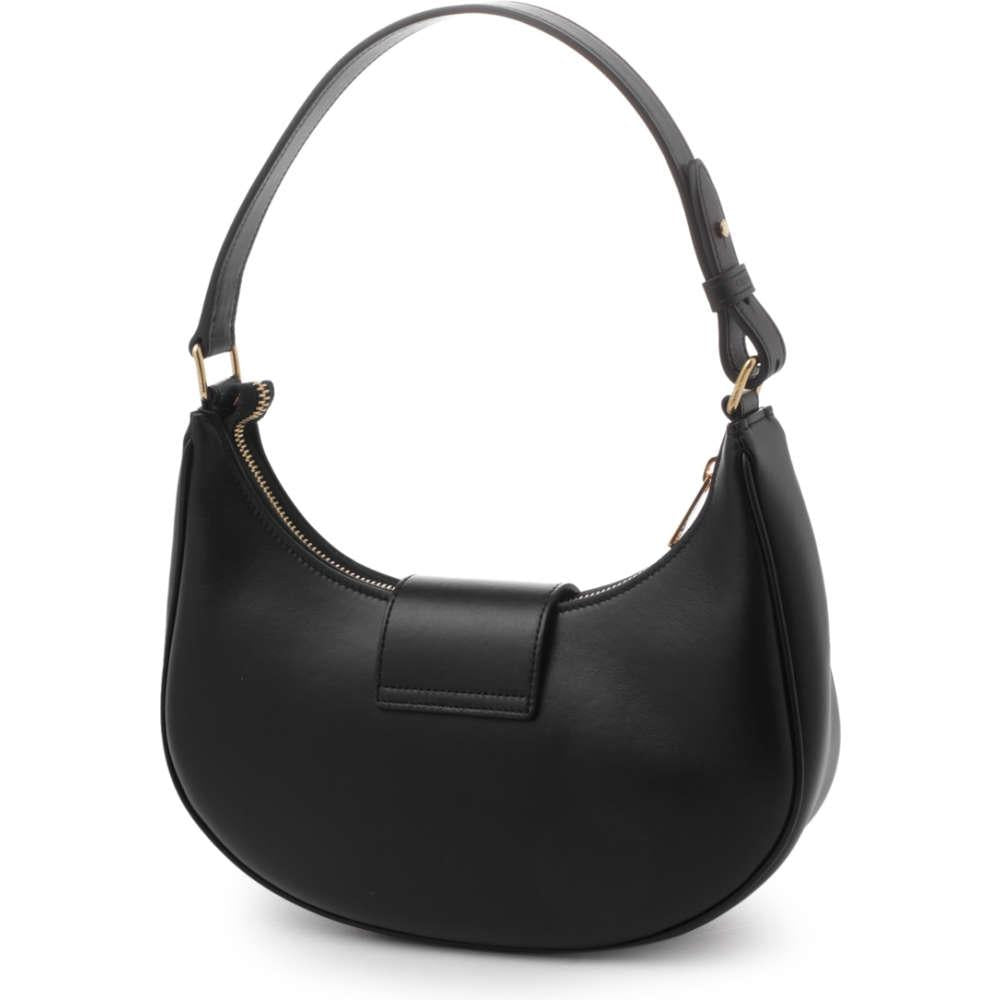 CELINE Triomphe Ava Black Leather Hobo Shoulder Bag for Women