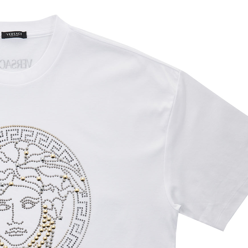 Versace Medusa Crop Short Sleeve T-Shirt White Women’s
