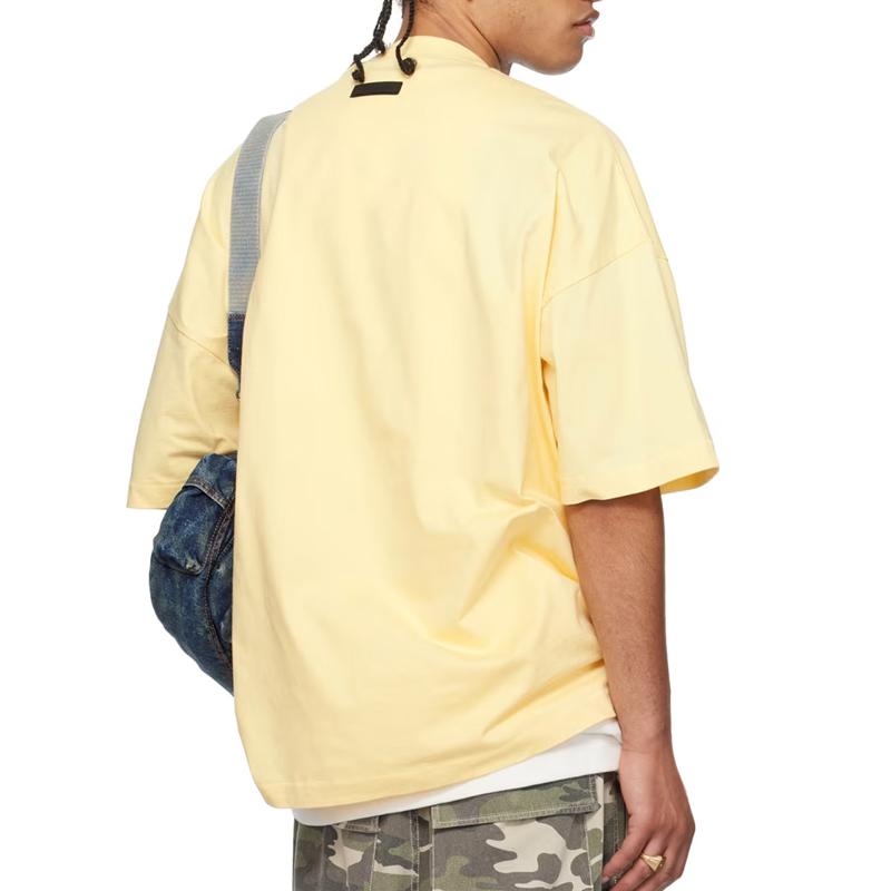 Fear of God Essentials Logo Patch Canary T-Shirt