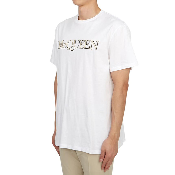 Alexander Mcqueen Black Cotton Short Sleeve T-Shirt for Men