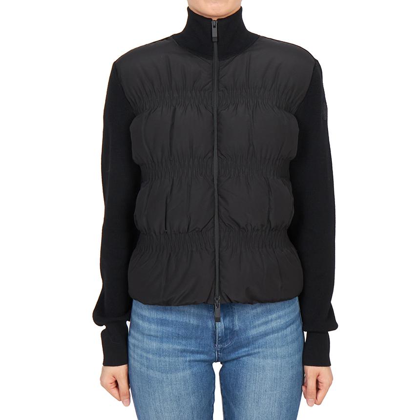 Moncler Women’s Padded Zip-Up Knit Cardigan Black