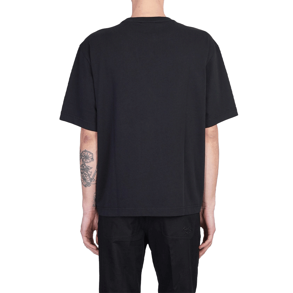 Maison Kitsune Handwriting Logo Men’s Short Sleeve T-Shirt OM00123 KJ0119