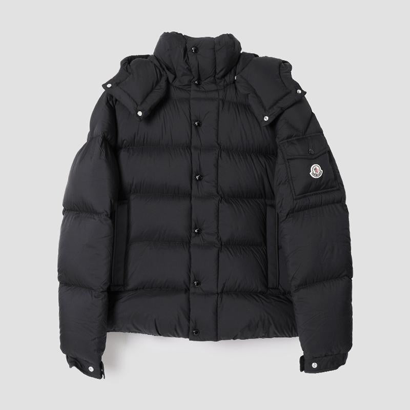 Moncler Maya 70 Hooded Short Down Puffer Jacket Black